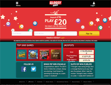 Tablet Screenshot of glossybingo.com